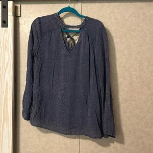 KORI Women’s Iris Blue Tie back detail top.